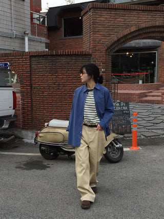 Mark strap wide pants