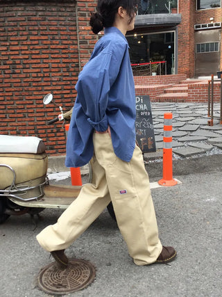 Mark strap wide pants