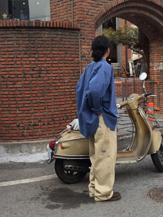 Mark strap wide pants