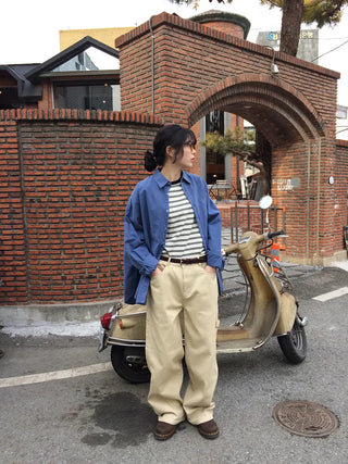 Mark strap wide pants