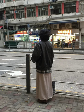 Satin long skirt
