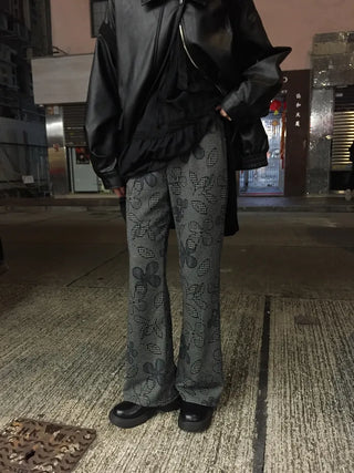 Bootcut elastic waist pants