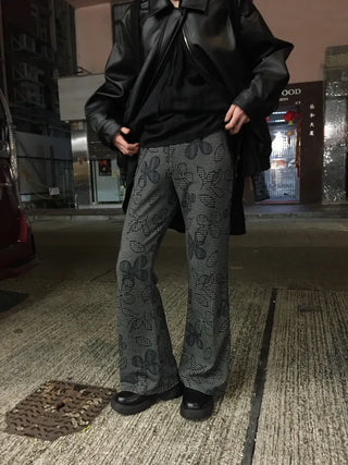 Bootcut elastic waist pants