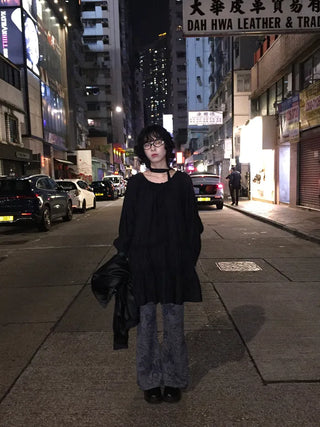 Bootcut elastic waist pants