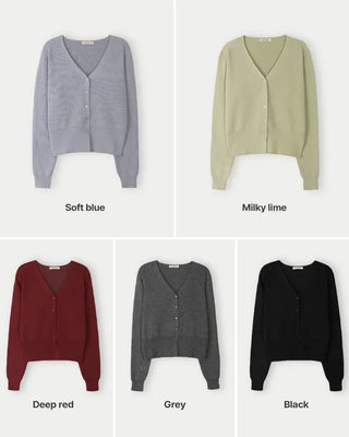 (9 colors) Washable fluffy knit cardigan