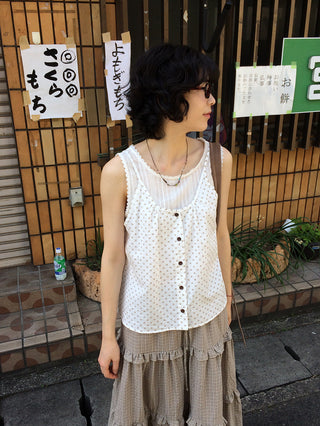 Checked tiered skirt