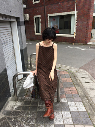 Frilled long dress