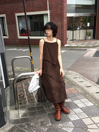 Frilled long dress