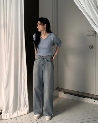 Slim slit ribbed knit - 5 colors