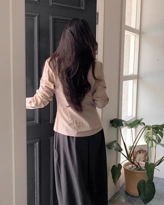 Strap button blouse