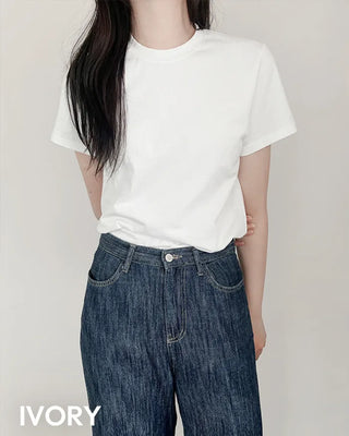 Women's plain cotton t-shirts, 7 colors