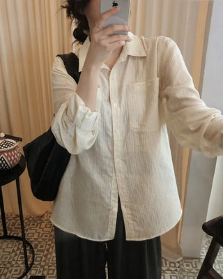 Fluffy texture blouse
