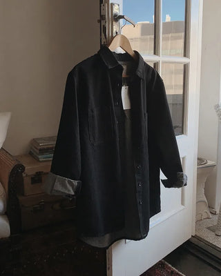 Black denim jacket shirt