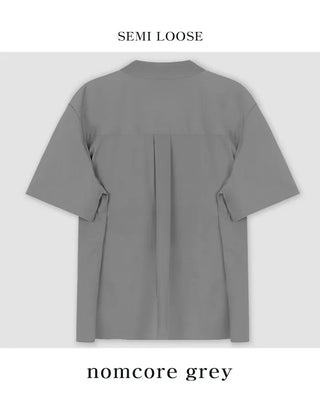 Semi-cropped short-sleeved shirt - 5 colors