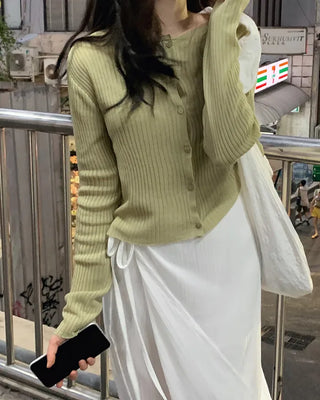 Slim Linen Cardigan - 4 Colors