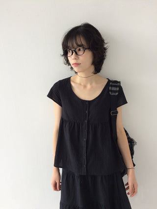 Striped Border Blouse