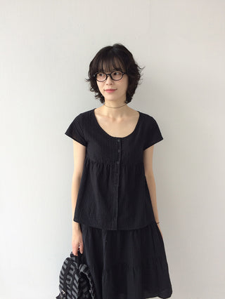 Striped Border Blouse