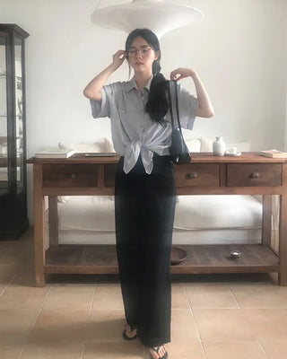 Silky 2-Pocket Blouse Shirt - 4 Colors