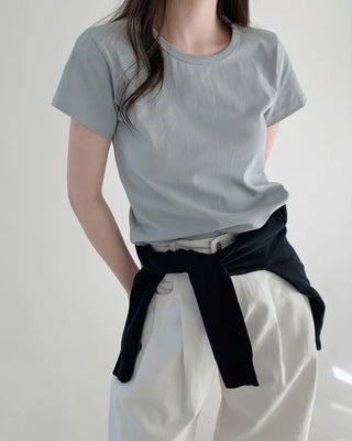 (7 colors) Basic short-sleeved T-shirt