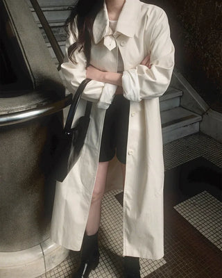 High-neck trench coat