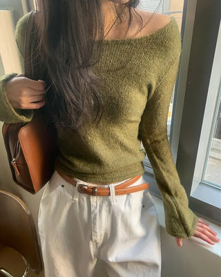 Slim-fit long-sleeved knit