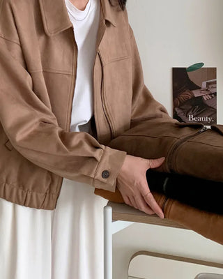 (Over 10,000 sold) (Unisex) Suede Blouson Jacket (4 colors)