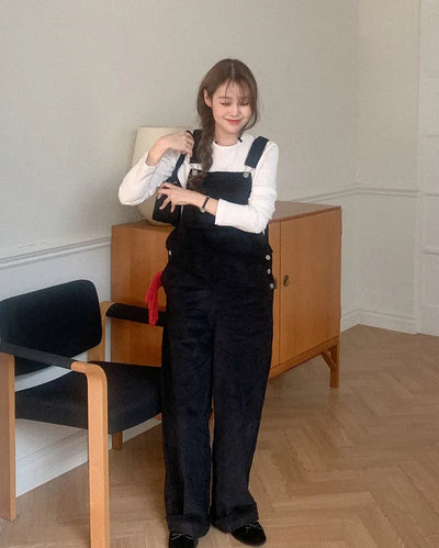 Corduroy Overalls Sweatshirt
