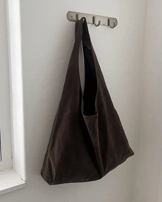 Suede shoulder bag