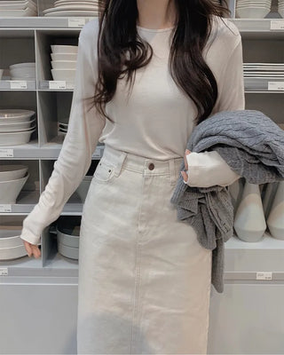 (9 colors) Slim Soft Rib T-Shirt