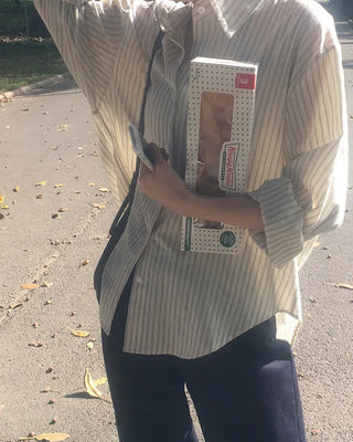 Natural Fit Striped Border Shirt