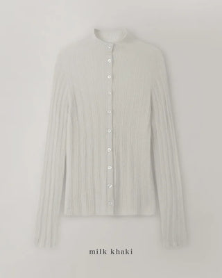 See-through knit cardigan