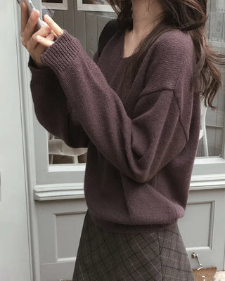 Slim Heart V-Neck Knit