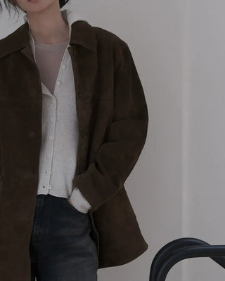 Leather suede jacket