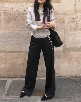 High-neck blouse