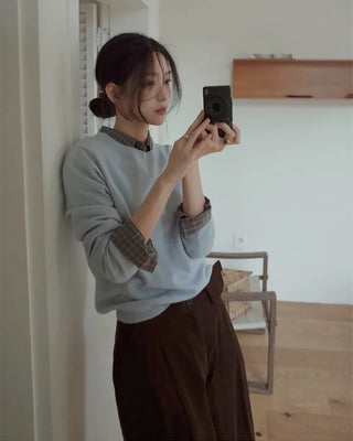(100% cashmere) 2 types of cashmere knit