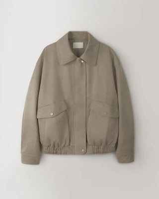 ONLYSLOW. Matte Suede Leather MA-1 Jacket