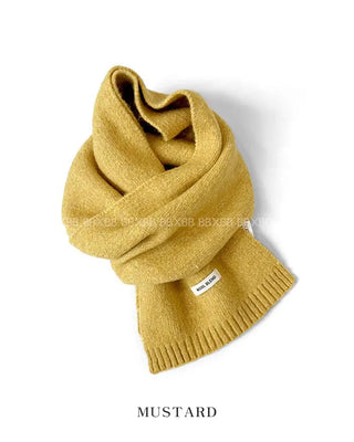 (11 colors) Soft wool knit long scarf