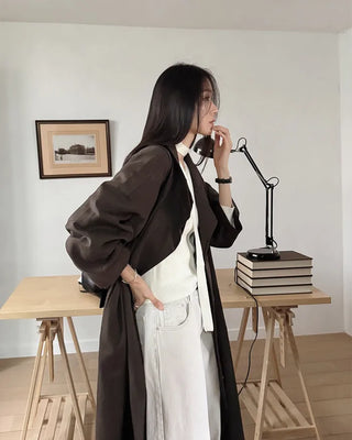 (set) Tie & V-neck knit set