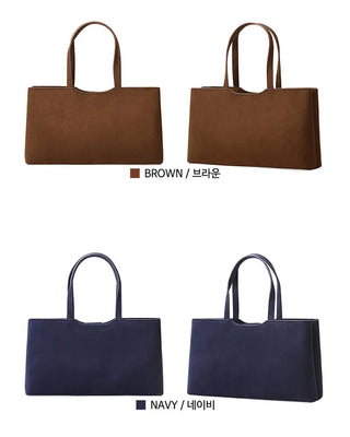 Suede Square Tote Bag