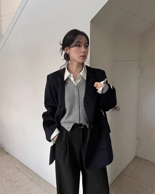 Basic slacks with pleats