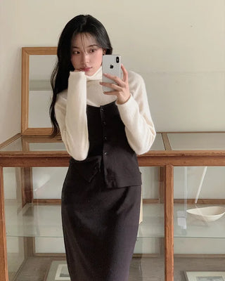 Knit camisole & knit skirt set