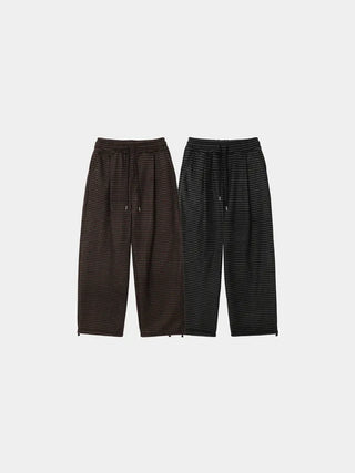 (2 colors) Striped Wide Fleece Pants
