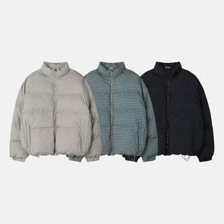 (3 colors) Checkered Down Jacket