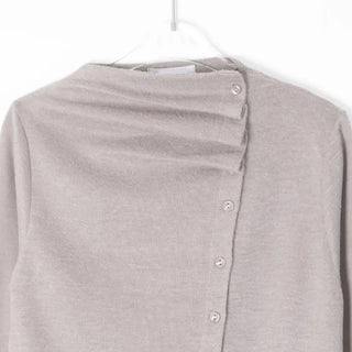 (3 colors) Turtleneck Asymmetrical Cardigan