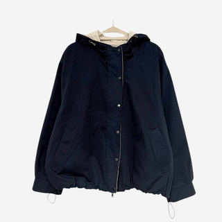 Two-tone hooded blouson