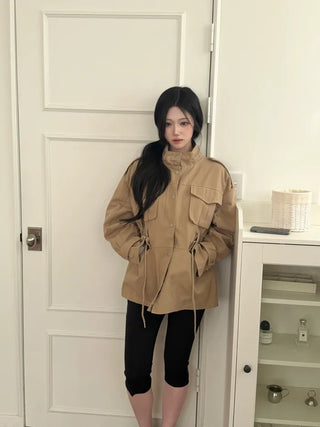 (3 colors) High-neck field jacket