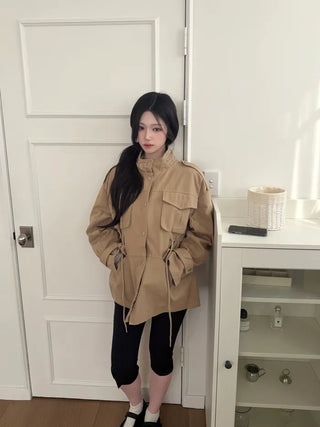 (3 colors) High-neck field jacket
