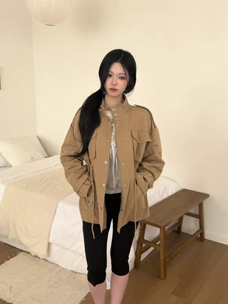(3 colors) High-neck field jacket