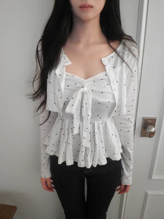 (set) Polka Dot Bolero Set