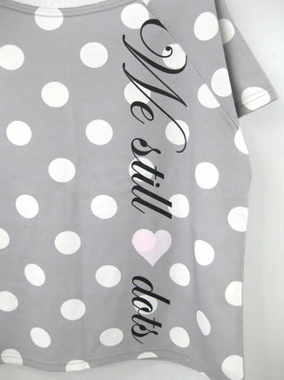 (4 colors) Polka Dot Off-Shoulder T-Shirt